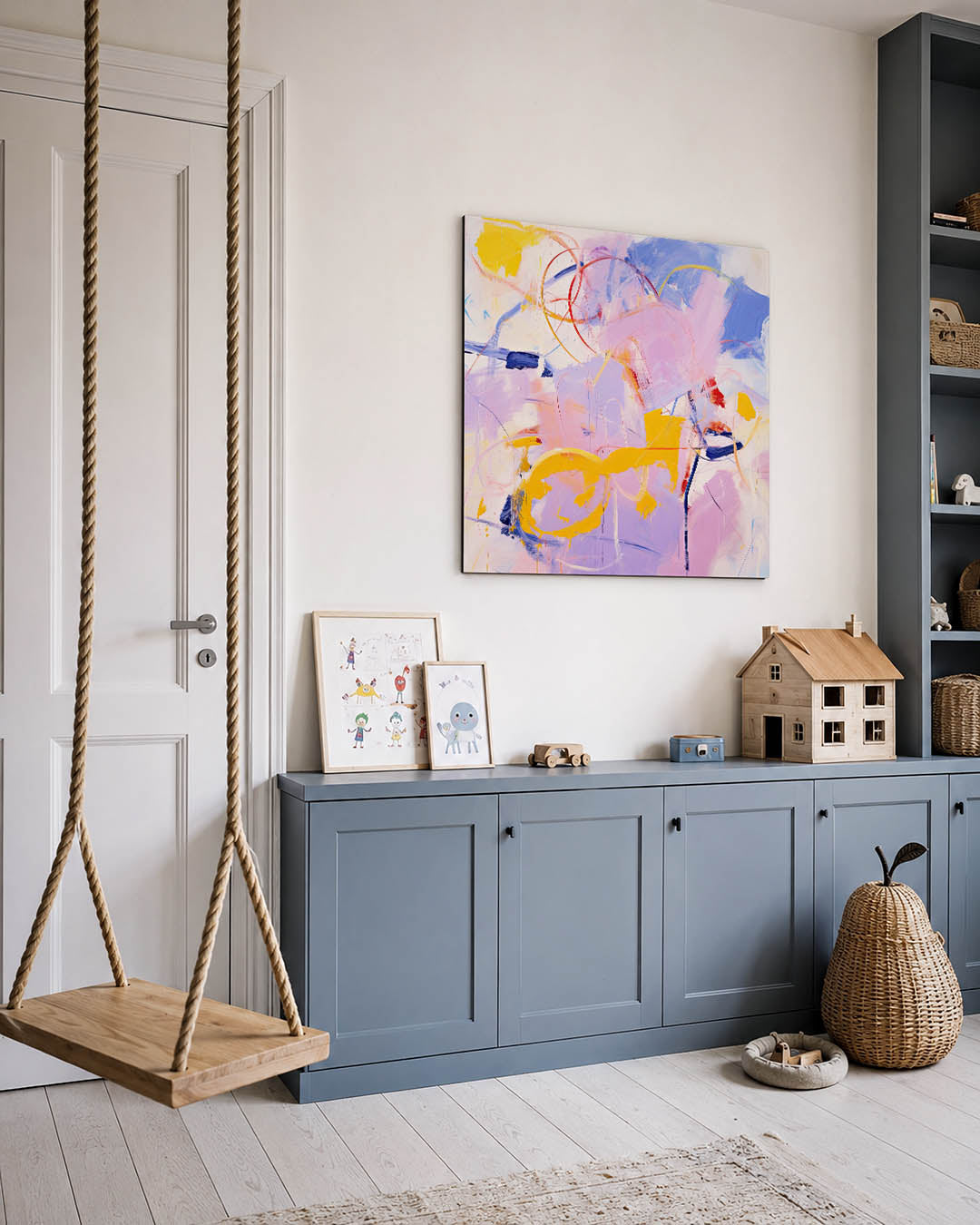 Dynamische kleurenexplosie Kunstwerk