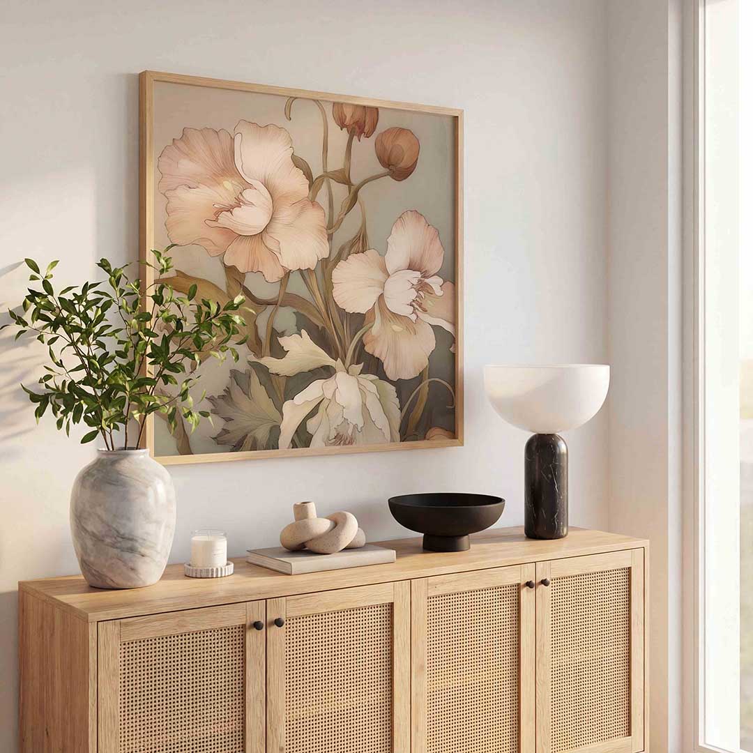 Bloemen in zachte tinten Poster