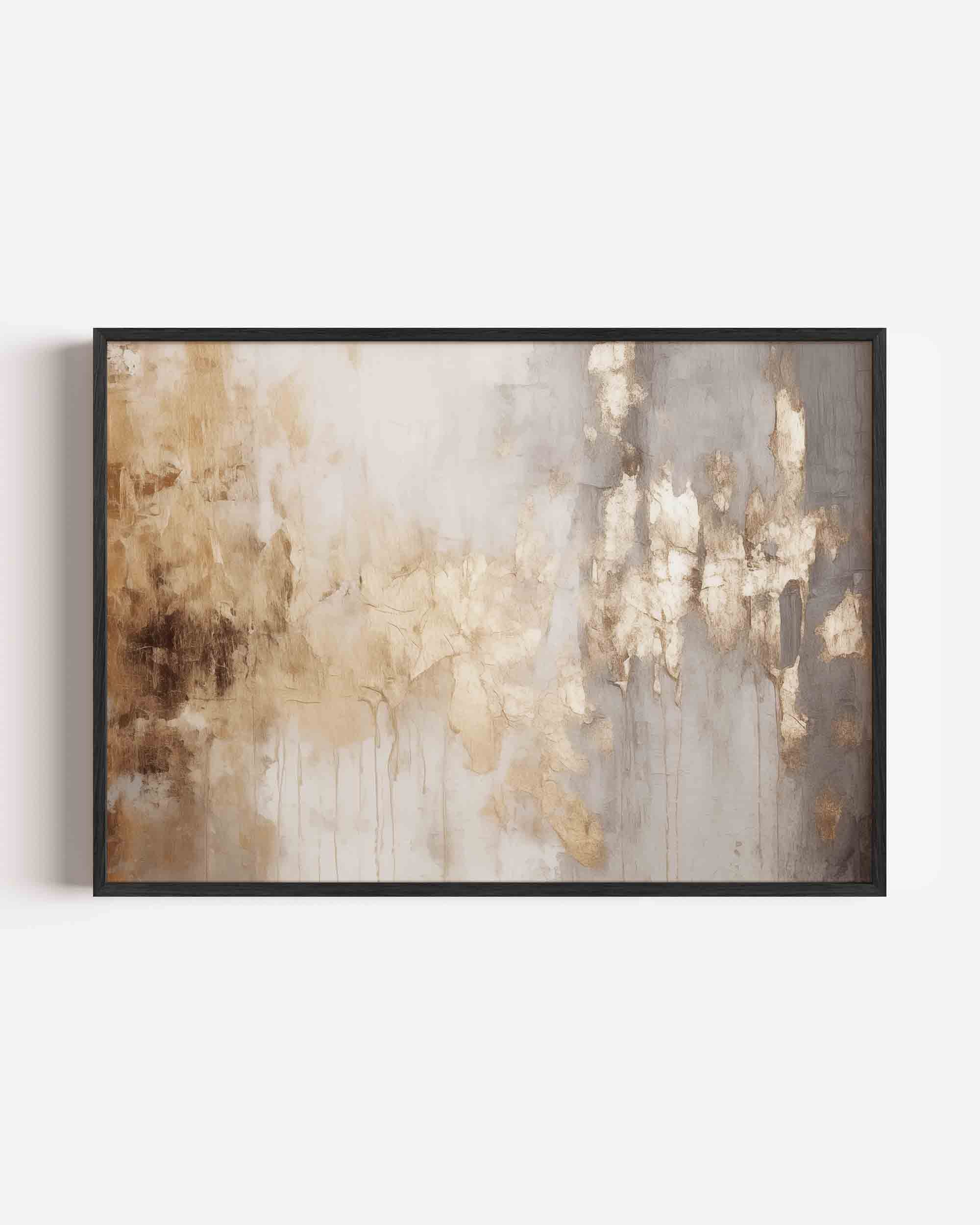 Goud en grijs abstracte Poster