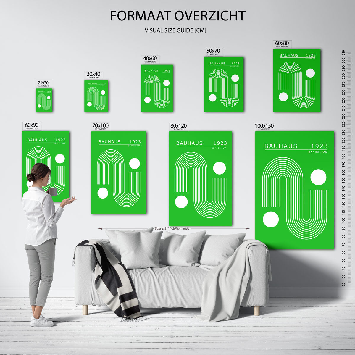 Lijnen en cirkelvormen Poster