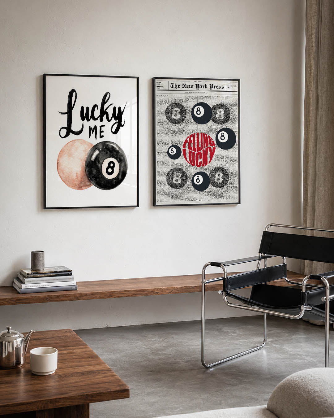 Speelse tekst en vormen Posterset