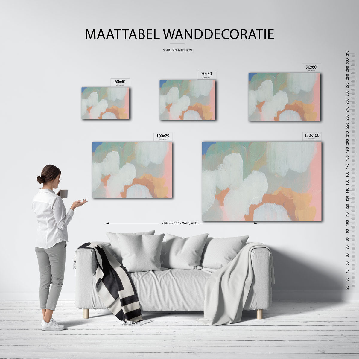 Dromerige kleurencompositie Kunstwerk