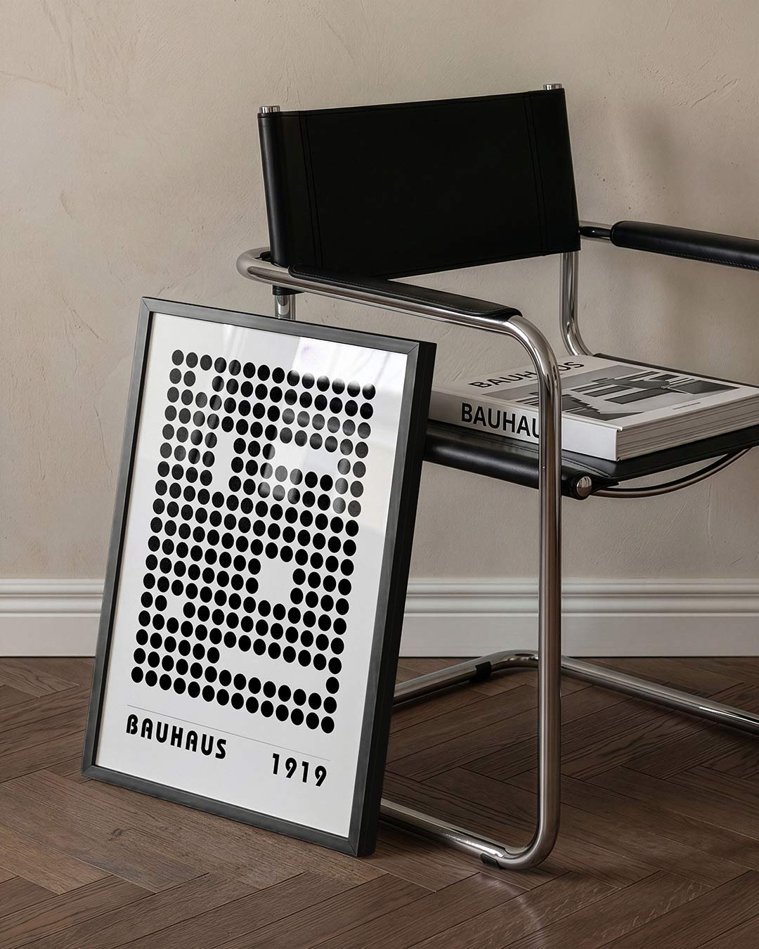 Cirkelpatroon en tekst Poster