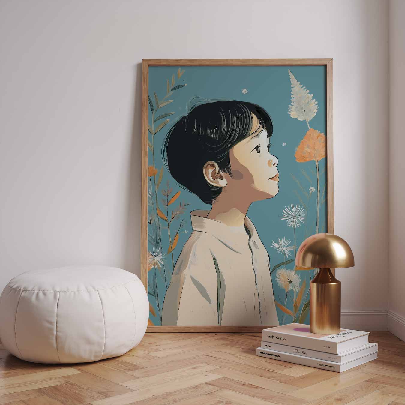 Dromerige Bloemkind Poster-WallArtistic