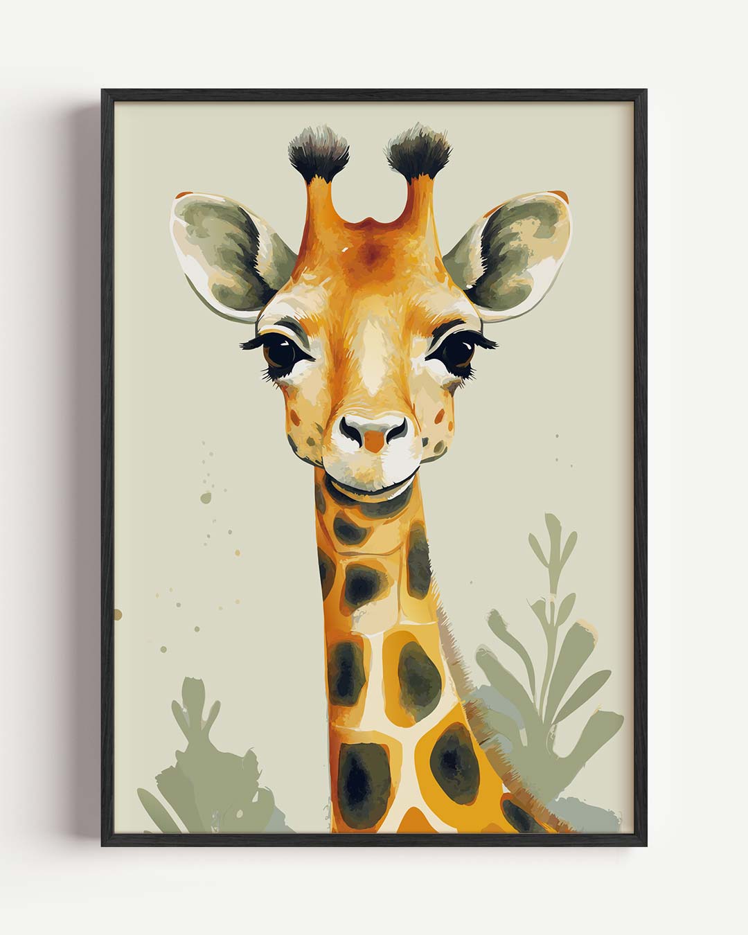 Vrolijke Giraffe Kunstposter-WallArtistic