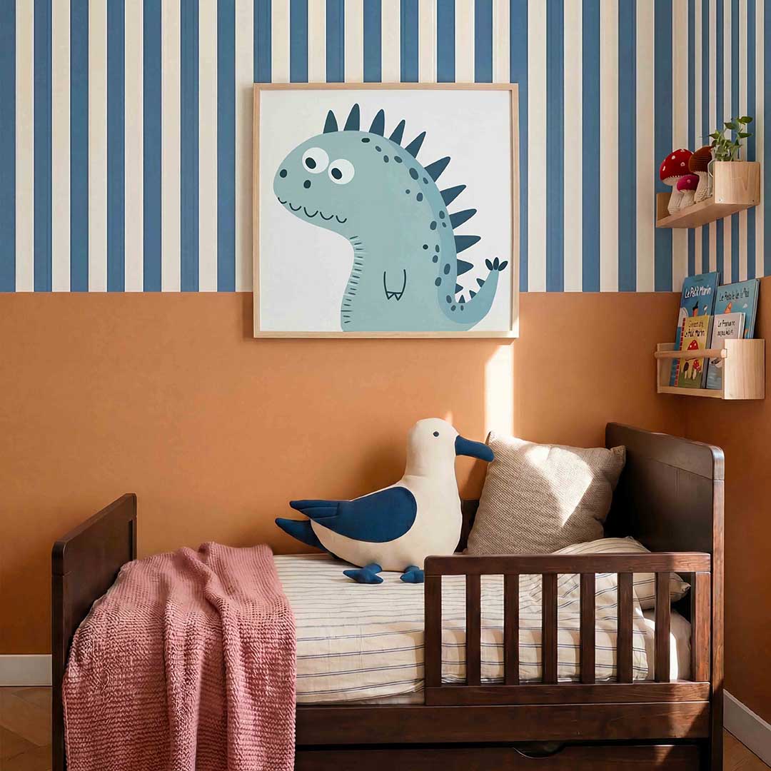 Blauwe dinosaurus Poster