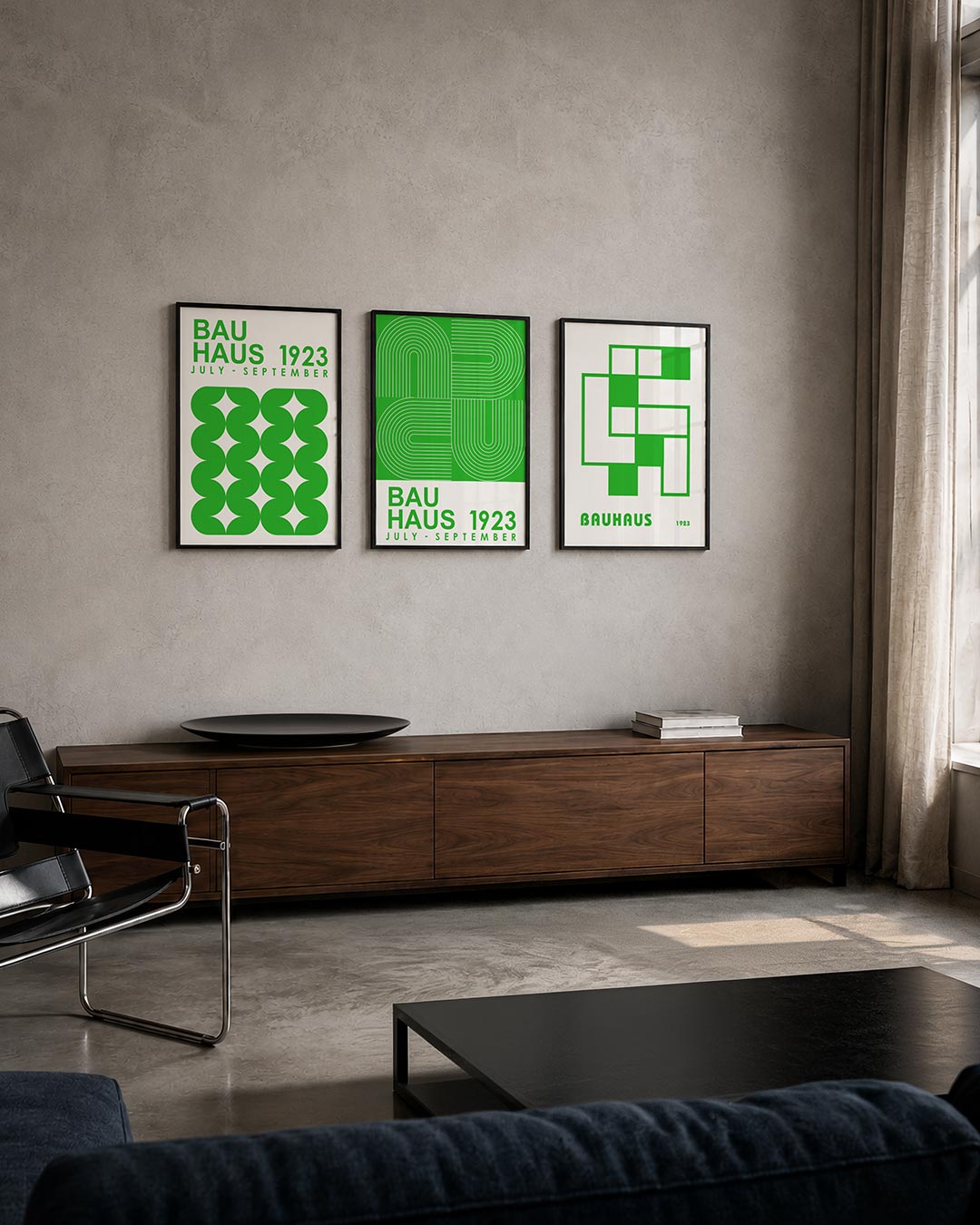 Groene vormenritme Posterset