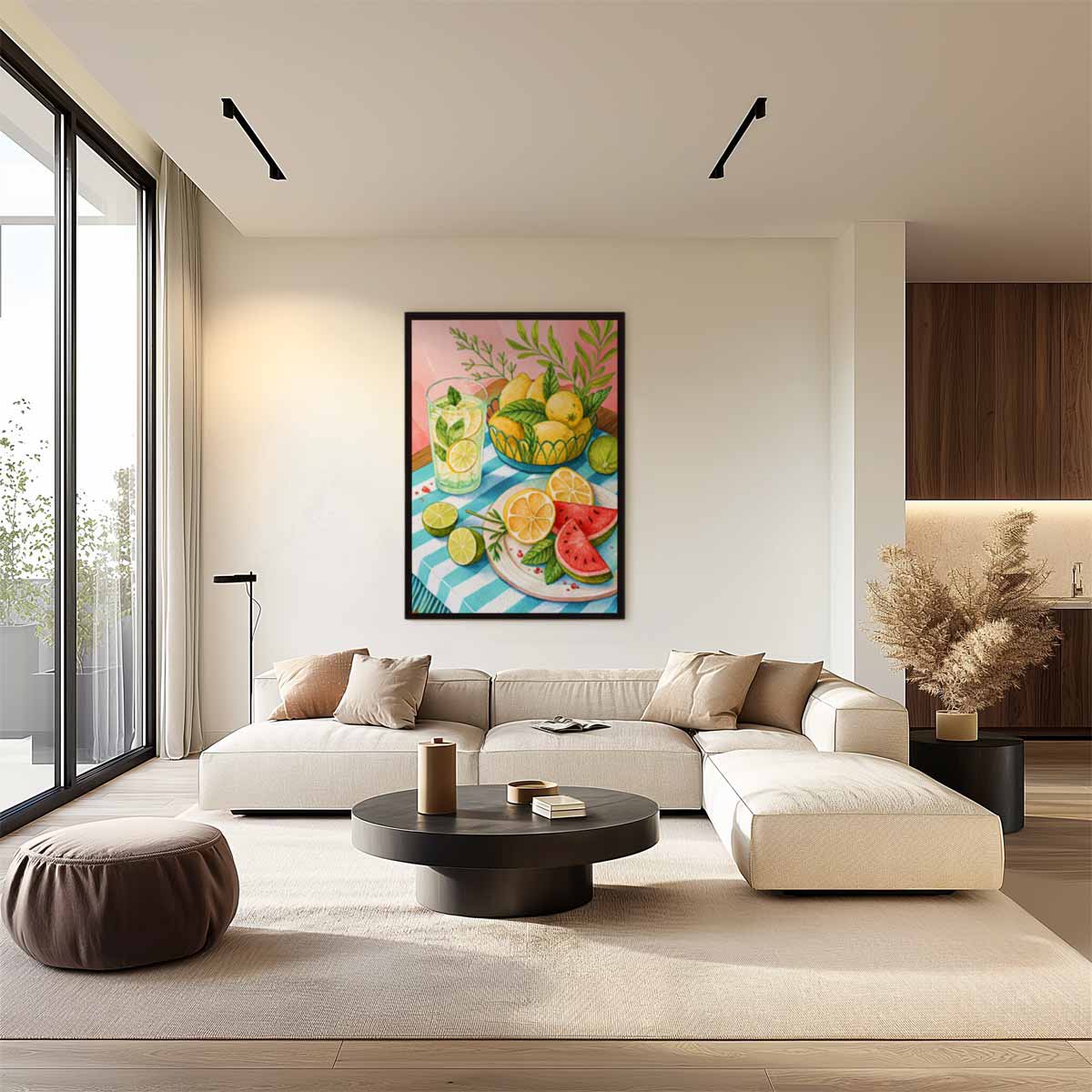 Zomers Citrusfeestje Kunstwerk-canvas-dibond-plexiglas-wanddecoratie-WallArtistic