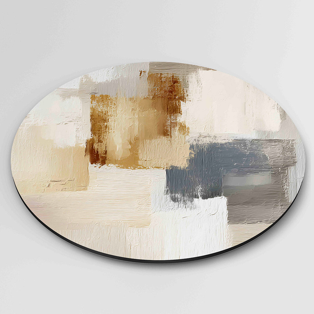 Abstracte beige en bruine Muurcirkel