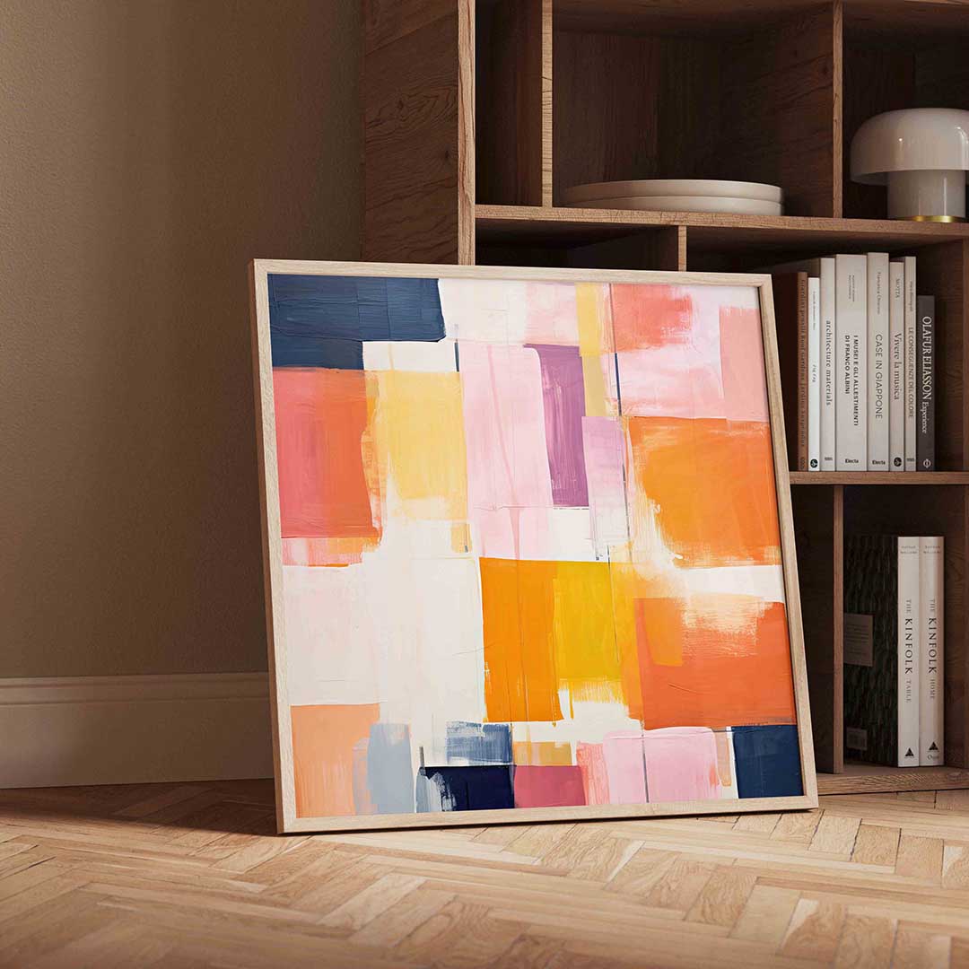 Kleurrijke abstracte vlakken Poster