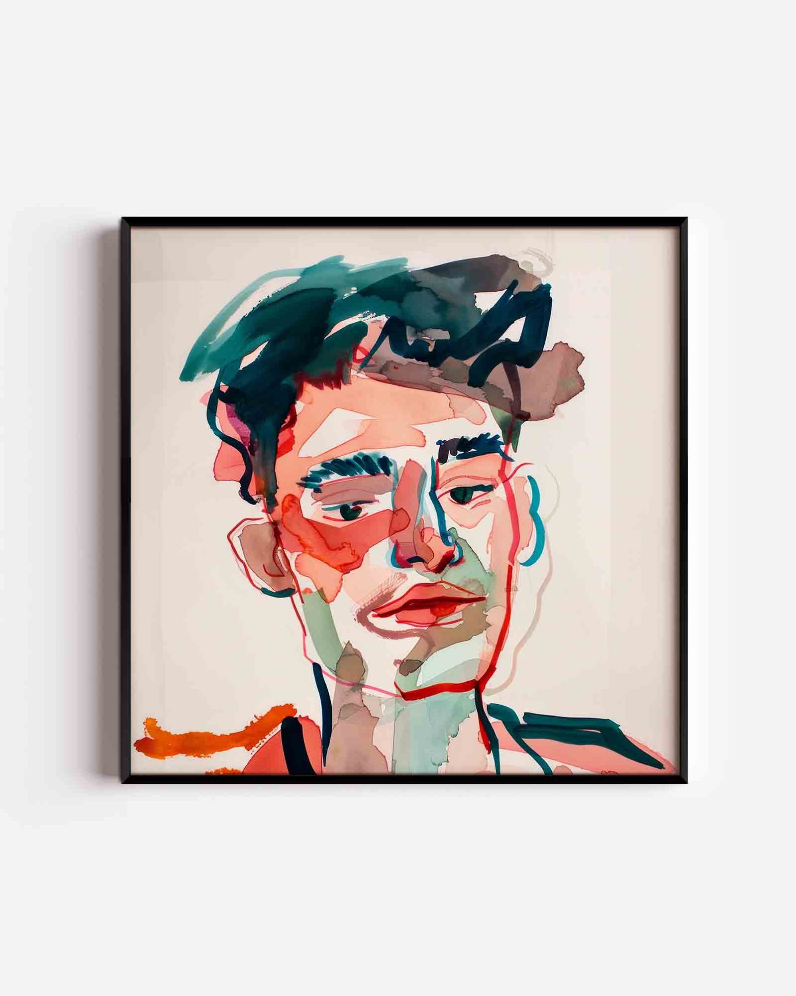 Abstracte portret Poster