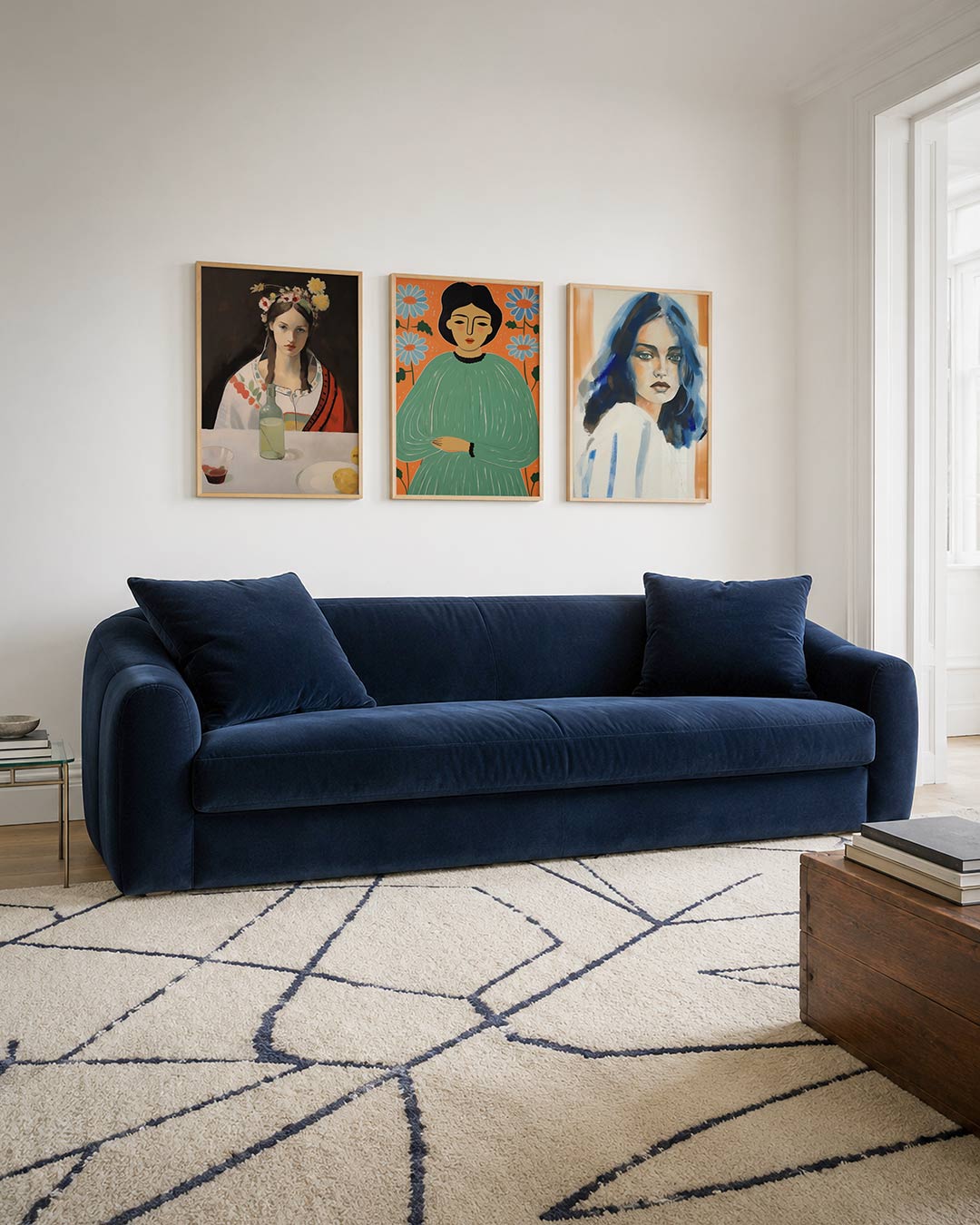 Kleurrijke portretcompositie Posterset