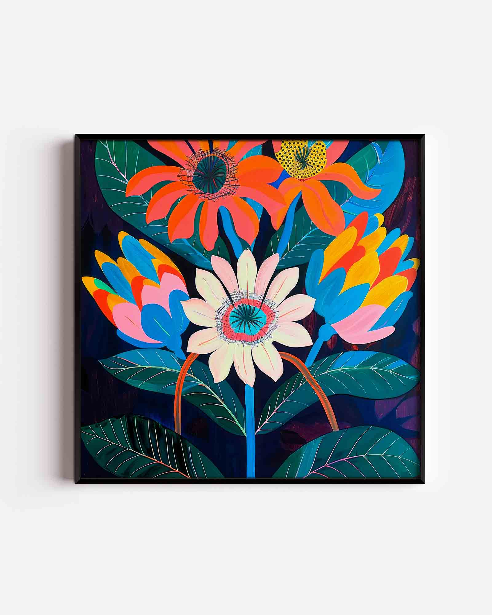Bloemen en bladeren Poster