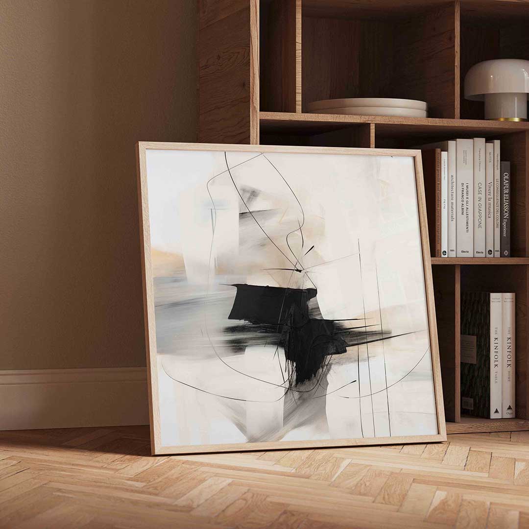 Abstracte lijnen en vormen Poster