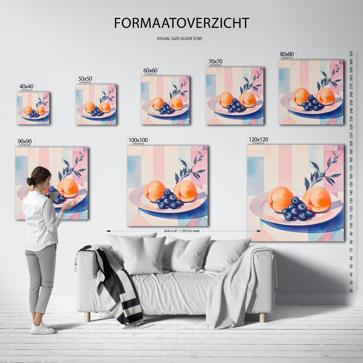 Perziken en bessen Poster