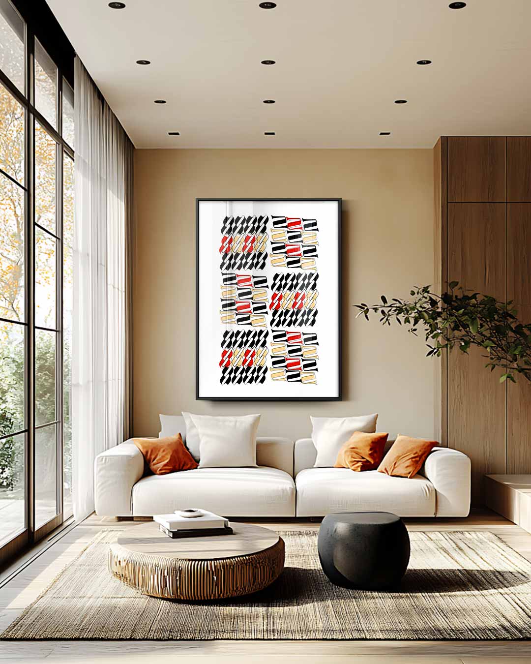 Kleurrijke Flessen Abstract Kunstwerk-canvas-dibond-plexiglas-wanddecoratie-WallArtistic