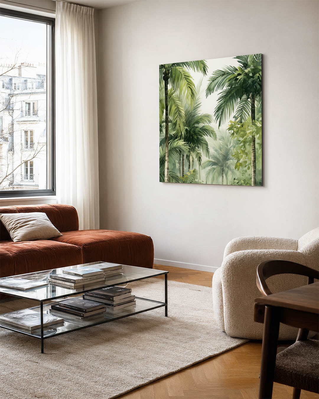 Tropische palmbladeren Kunstwerk
