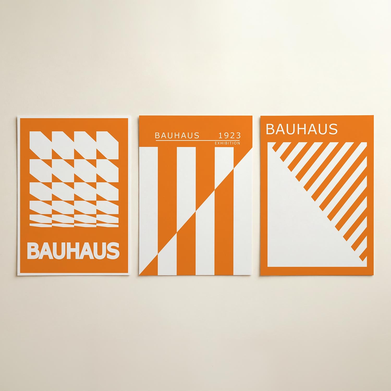 Oranje vlakritme Posterset