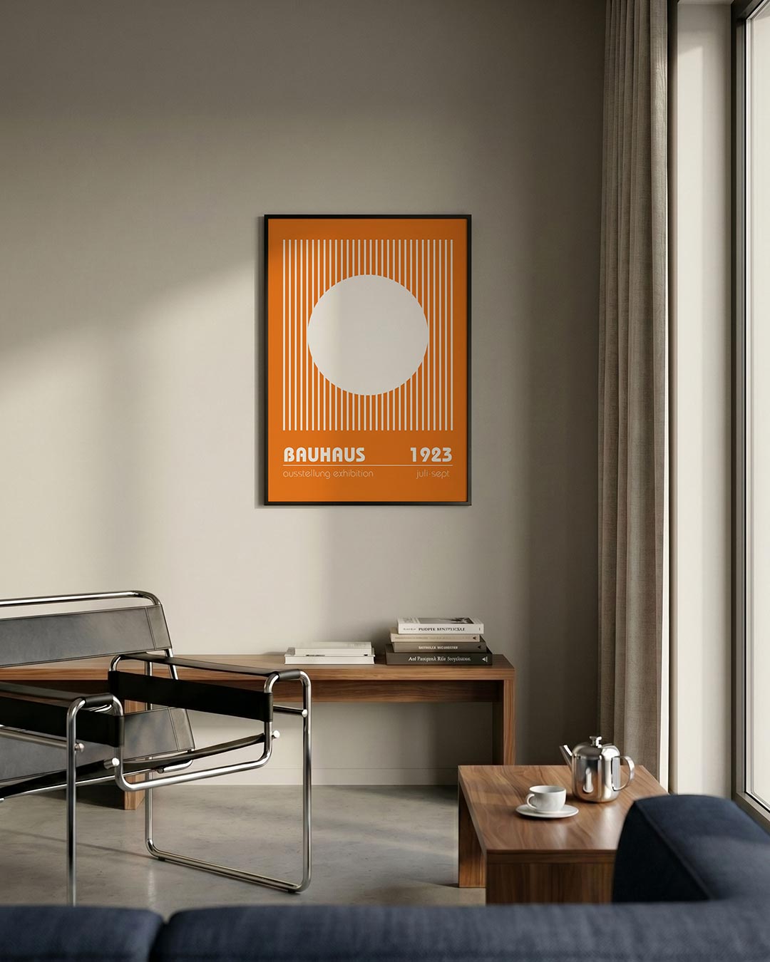 Lijnen en cirkel Poster