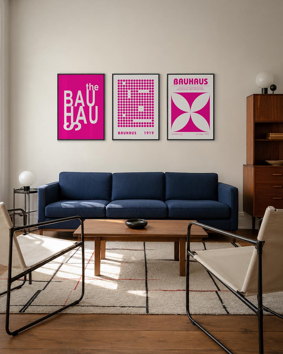 Typografisch kleurcontrast Posterset