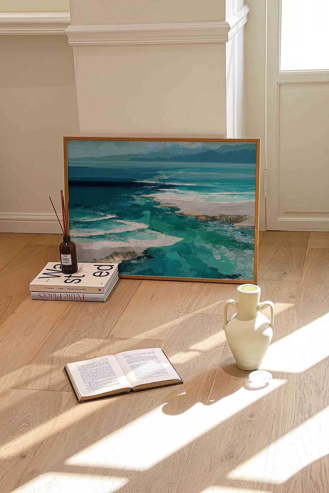 Blauwe oceaan Poster