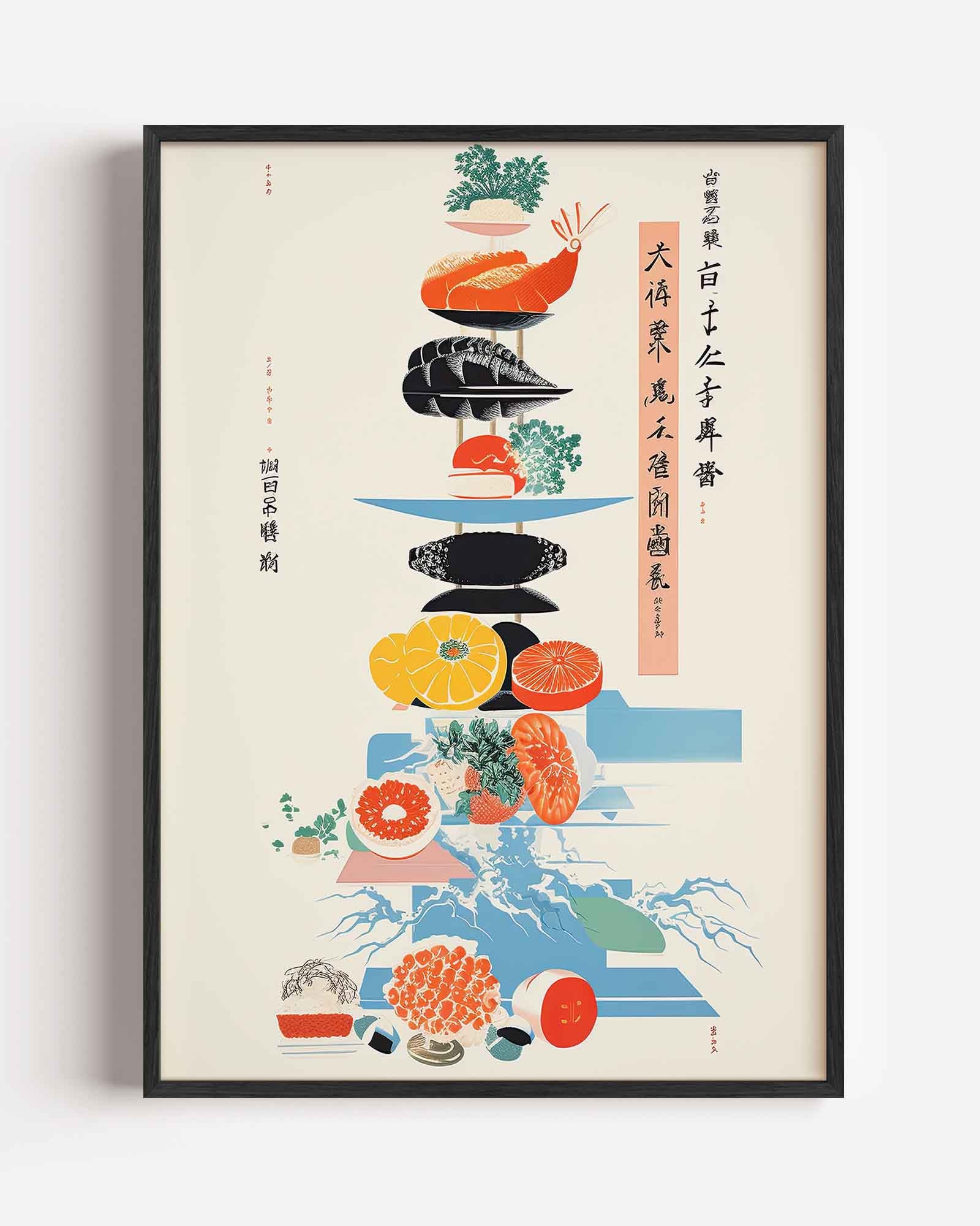 Stapel van voedsel Poster