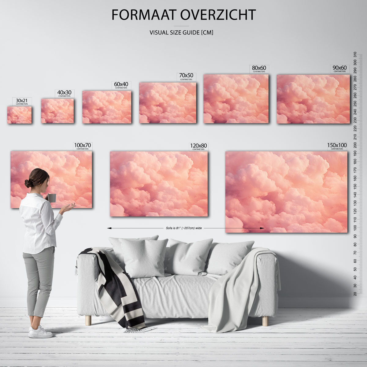 Roze wolken Poster
