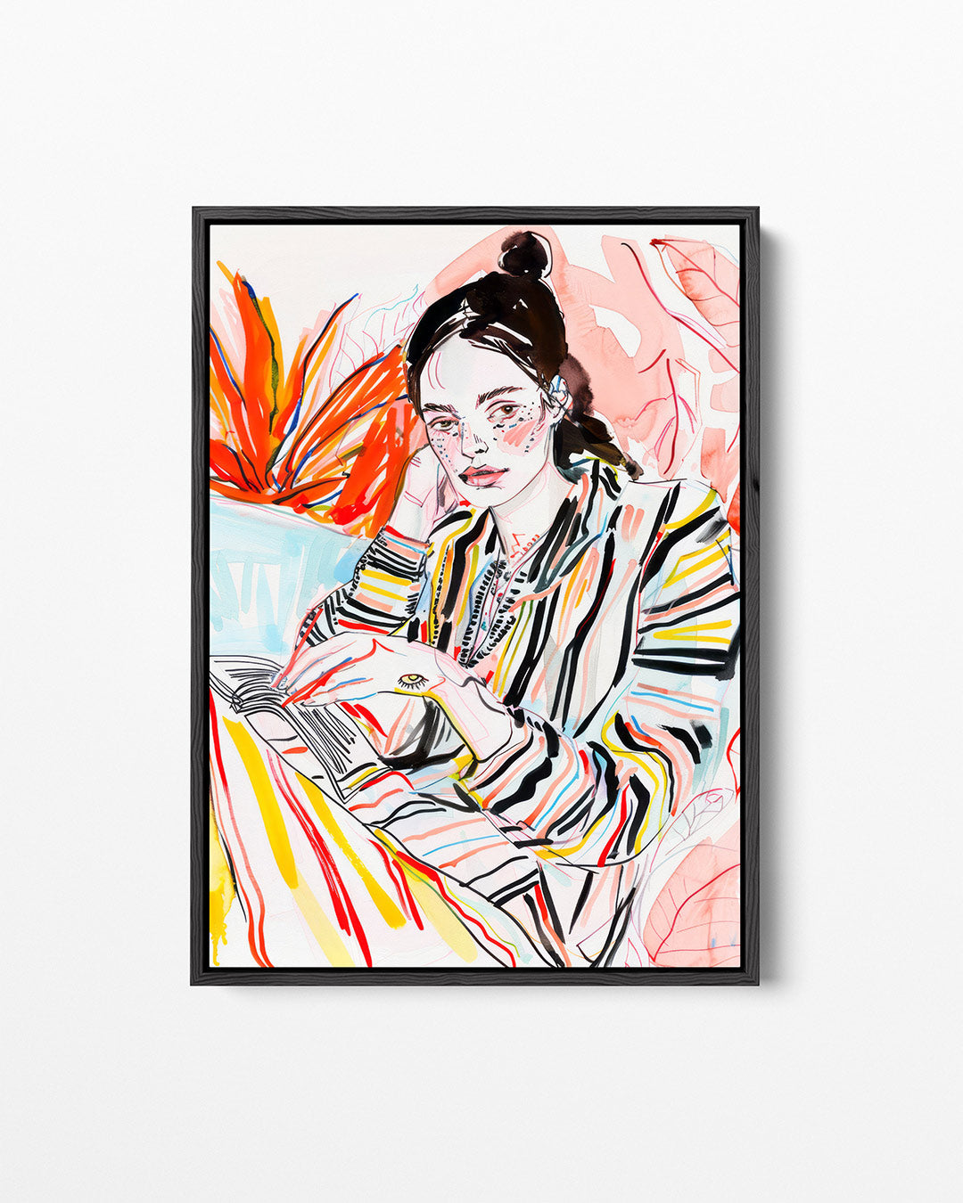 Kleurrijke portret illustratie Kunstwerk