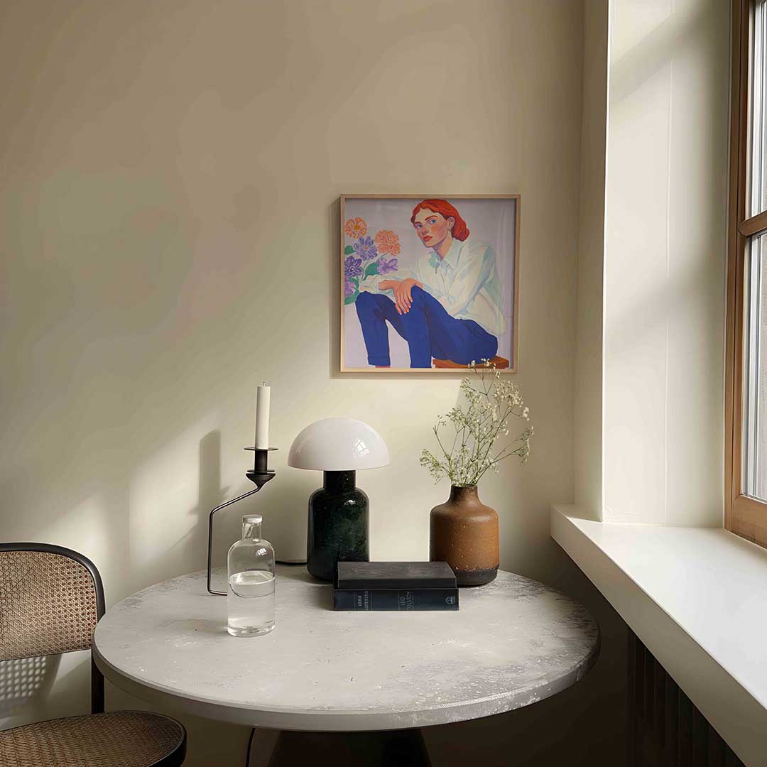 Vrouw met bloemen Poster