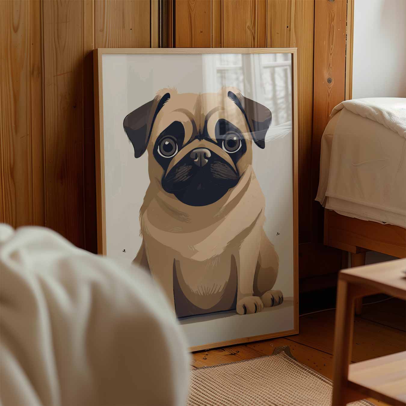 Schattige Mopshond Poster-WallArtistic