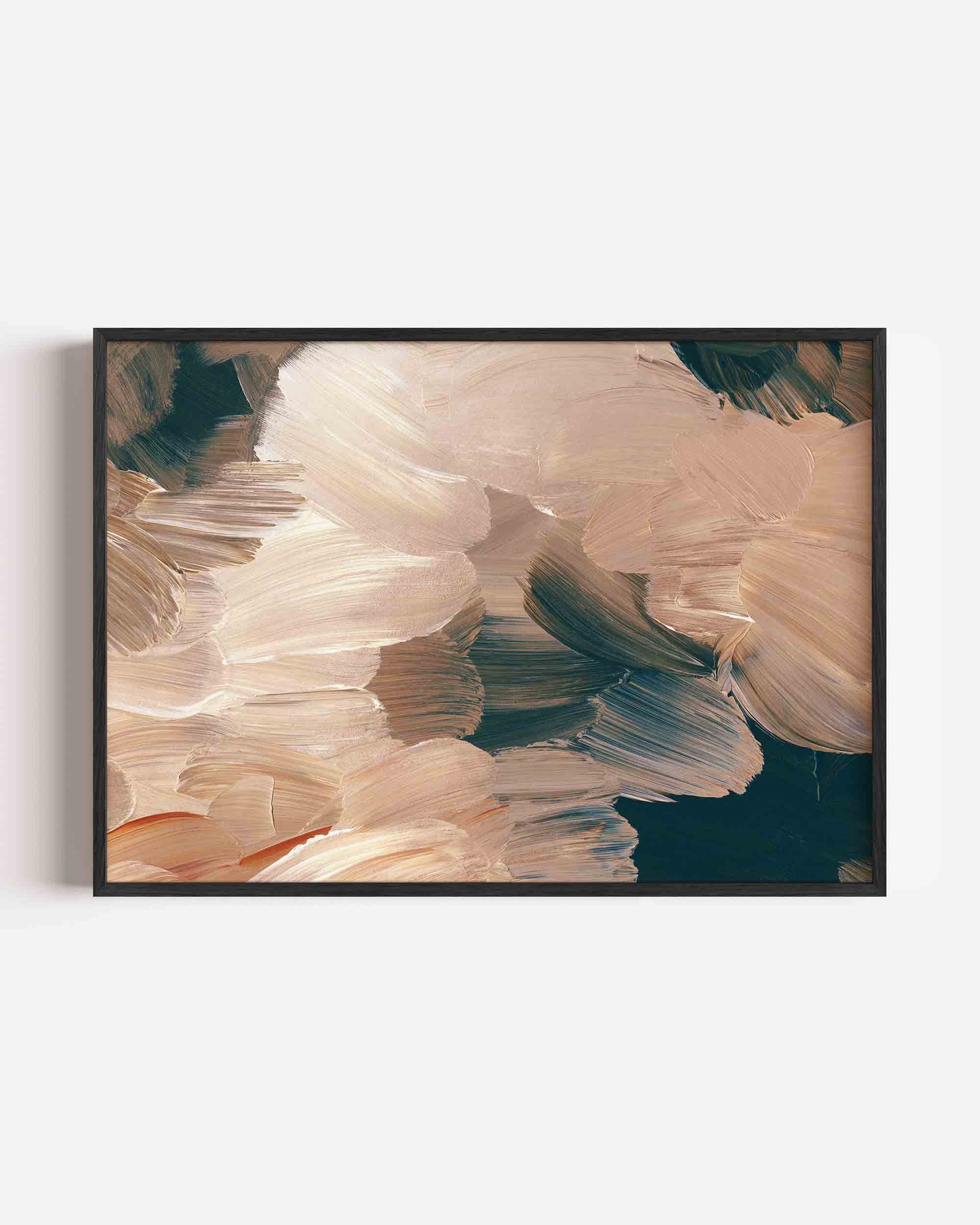 Abstracte penseelstreken Poster