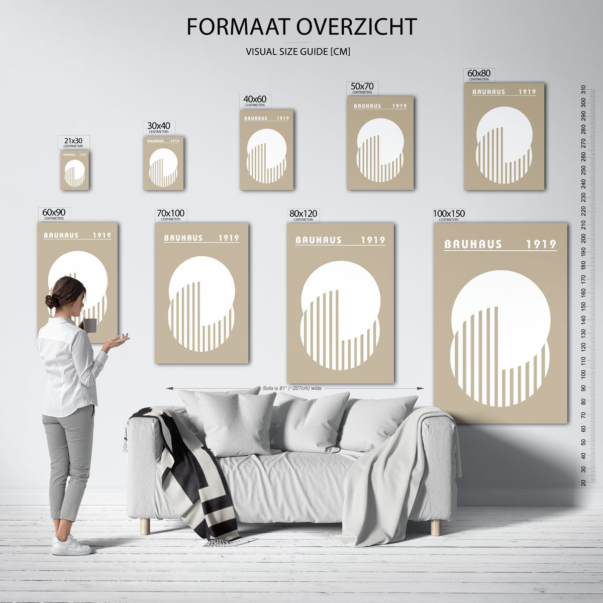 Cirkel en lijnen Poster