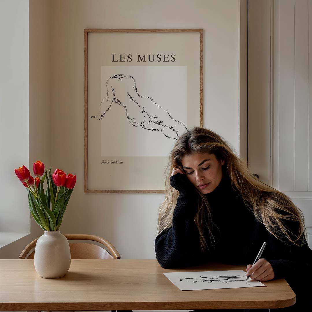 Minimalistische Kunstposter - Les Muses Poster-WallArtistic