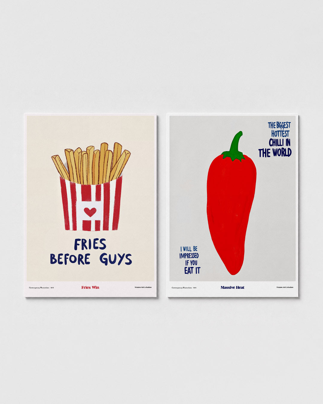 Friet en liefde Posterset