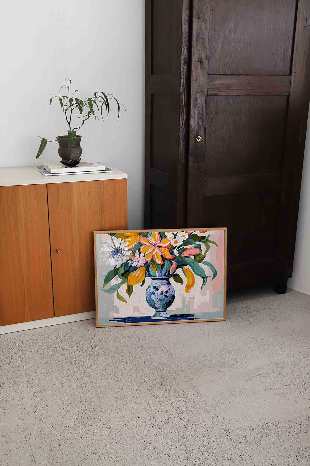 Bloemen in vaas Poster