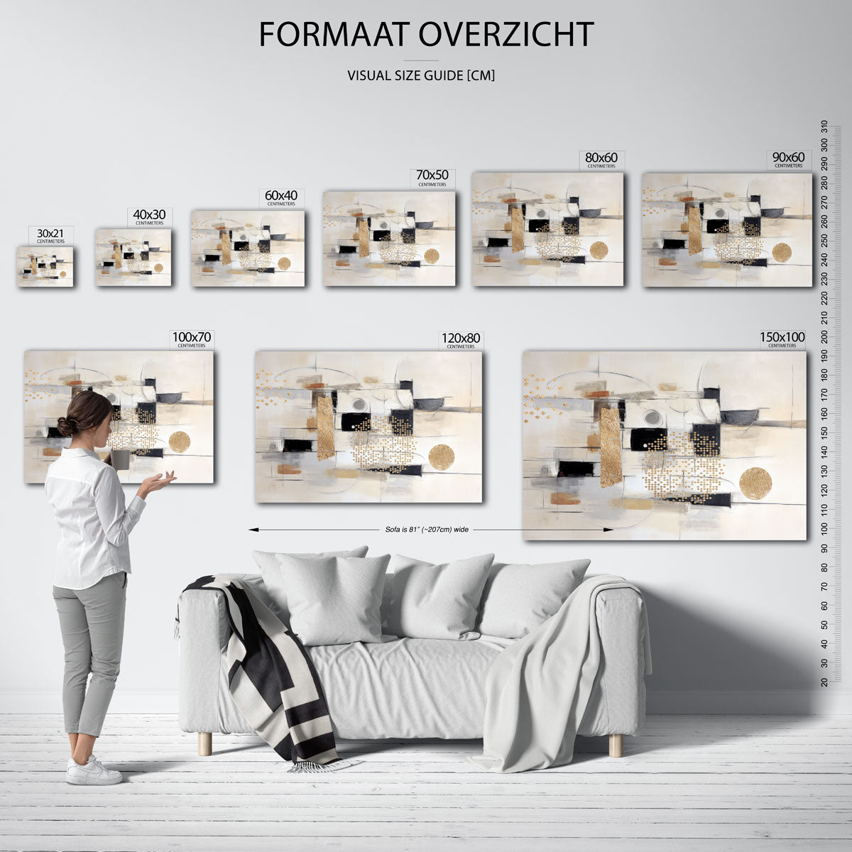 Abstracte vormen en lijnen Poster