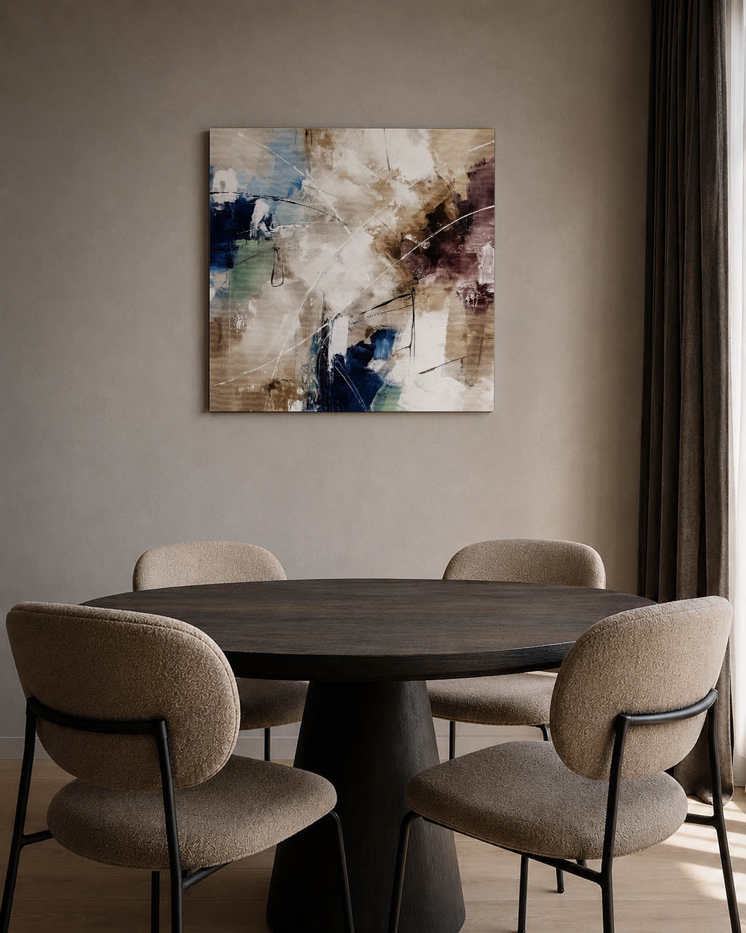 Dynamische kleurencompositie Kunstwerk