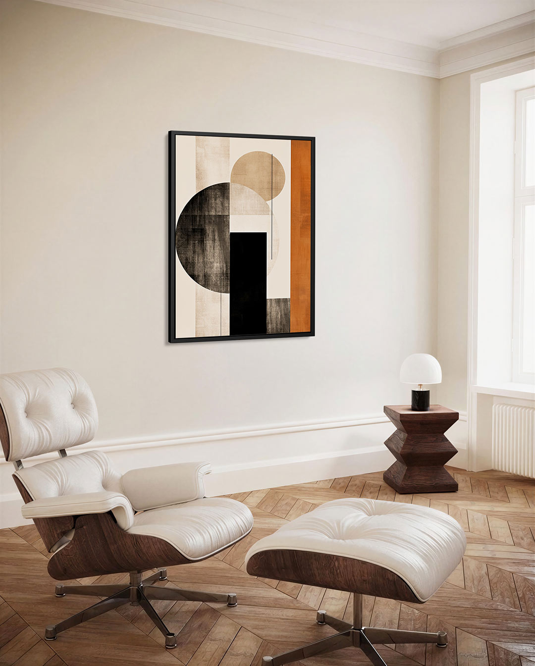 Geometrische vormen compositie Kunstwerk
