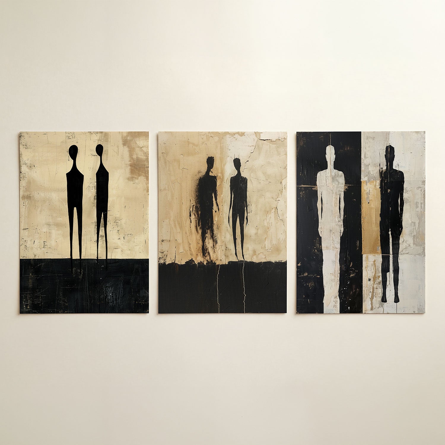 Zwarte silhouetten Posterset