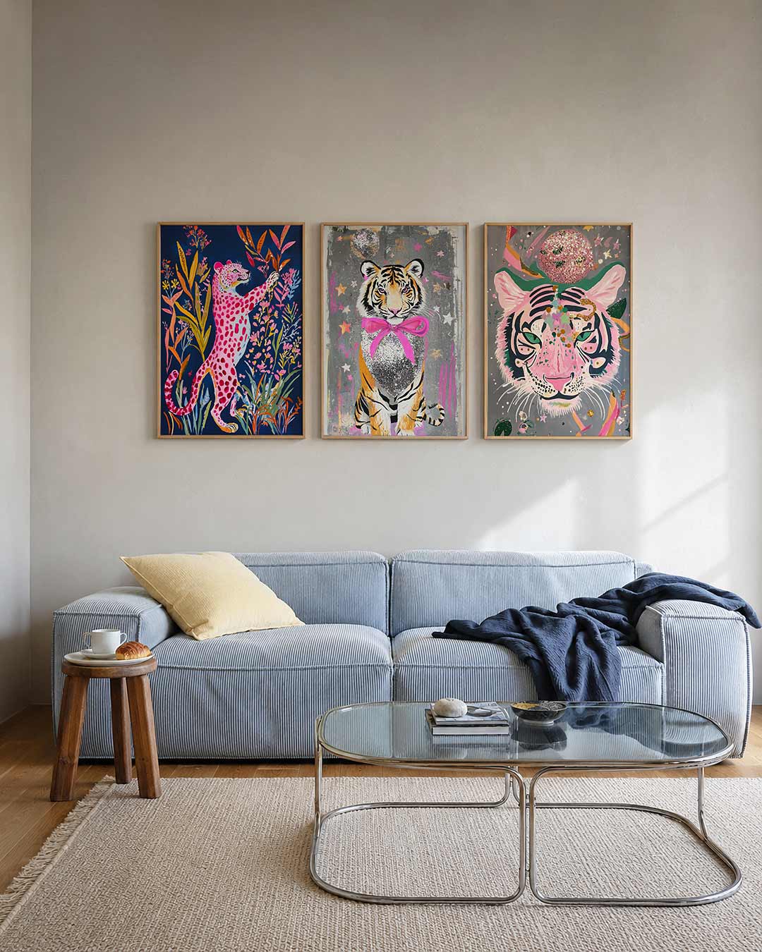 Kleurrijke dierenscène Posterset