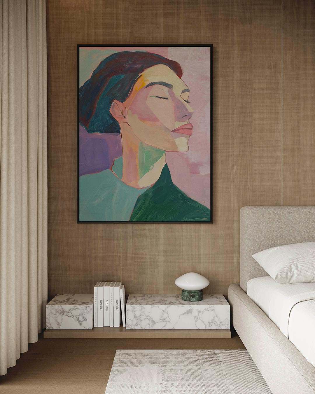 Dromerige portretkleuren Kunstwerk