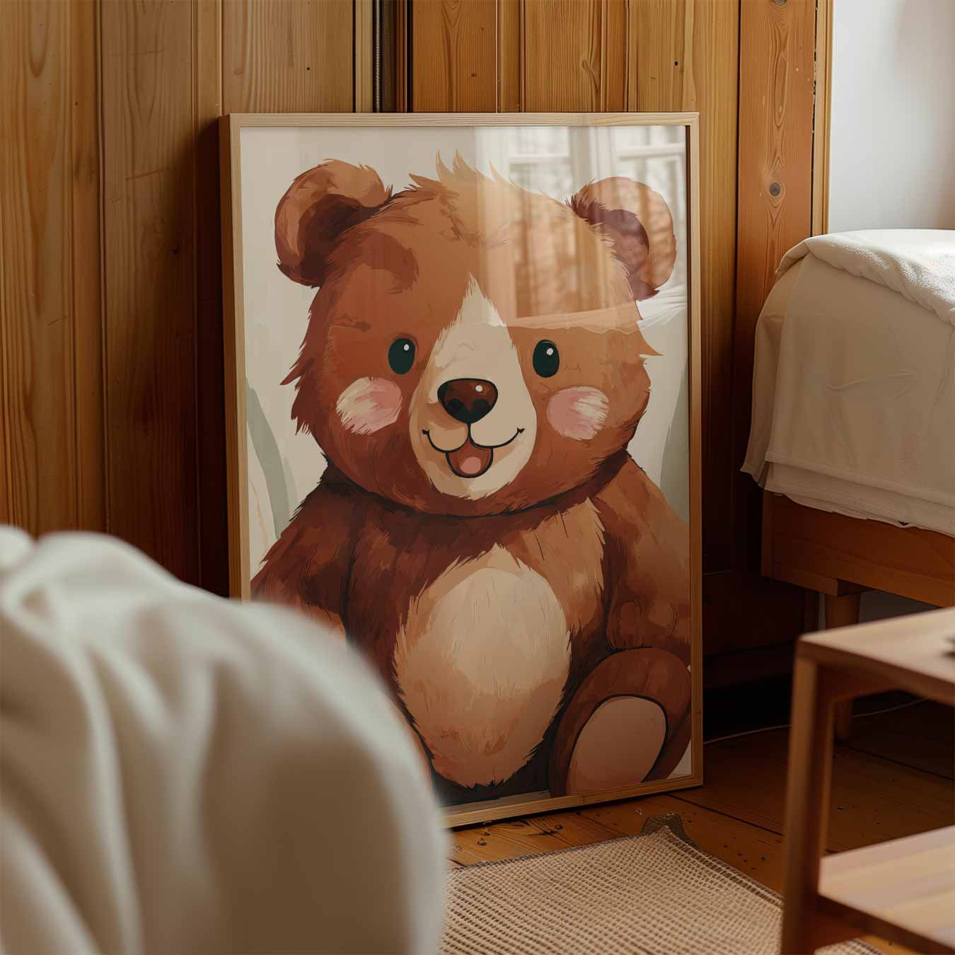 Schattige Knuffelbeer Poster-WallArtistic