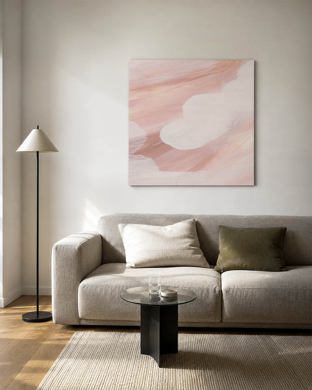 Zachte kleuren compositie Kunstwerk