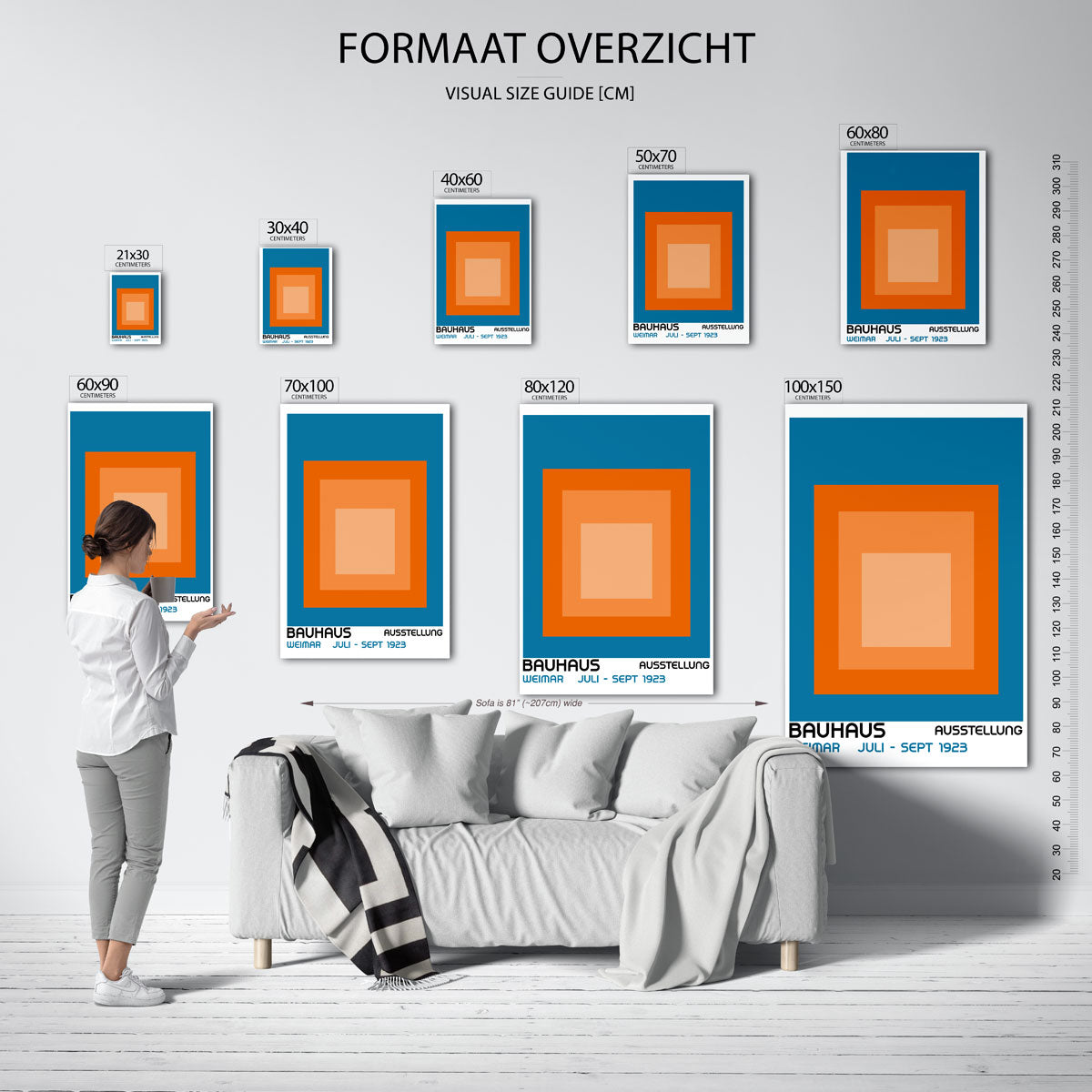 Kleurvlakken en lijnen Poster