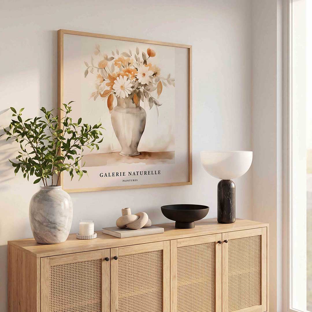 Bloemen in vaas Poster