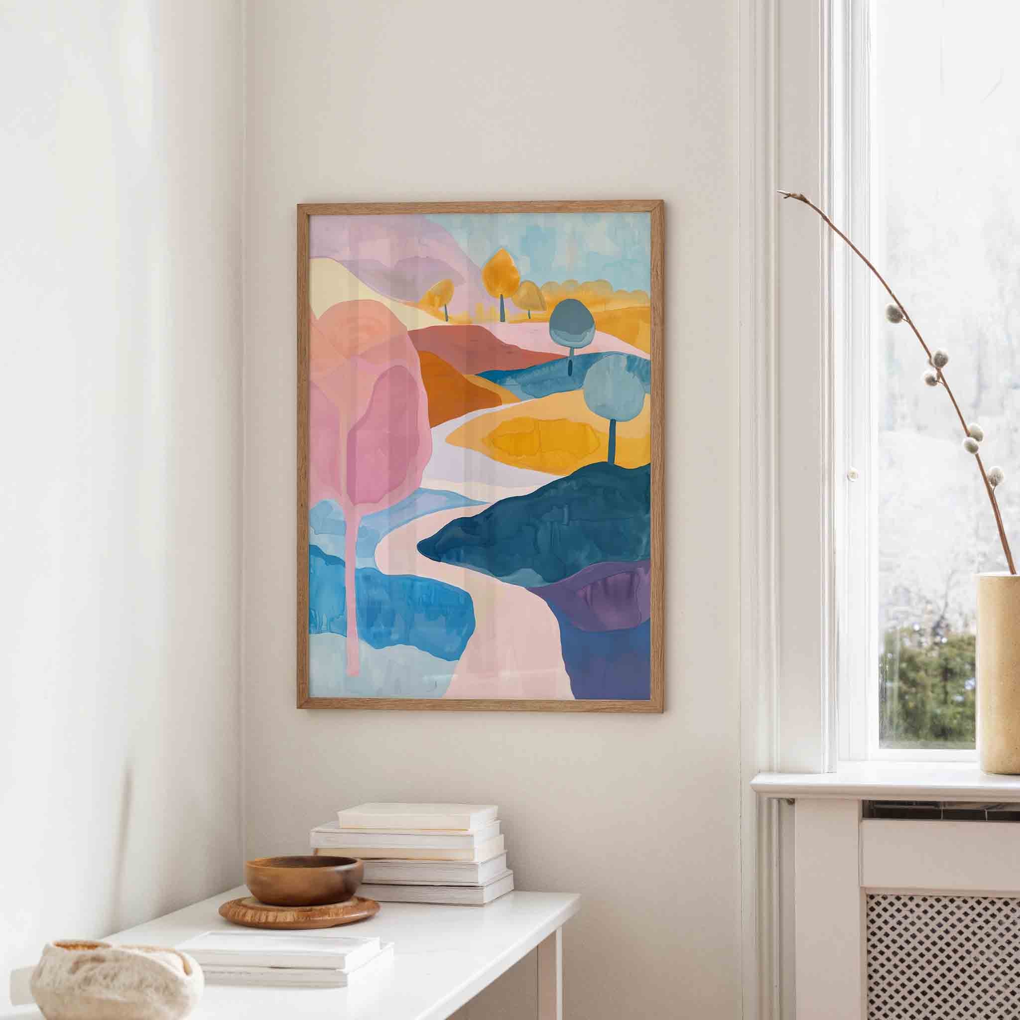 Landschap met bomen Poster