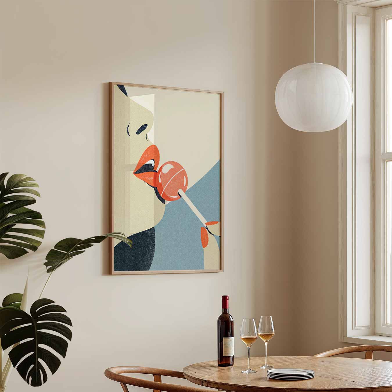 Verleidelijke Lollipop Kunstposter-WallArtistic