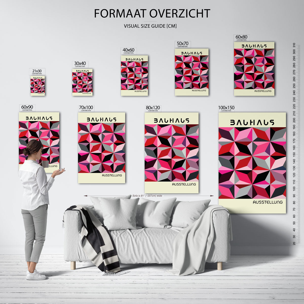 Vormritme en kleur Poster