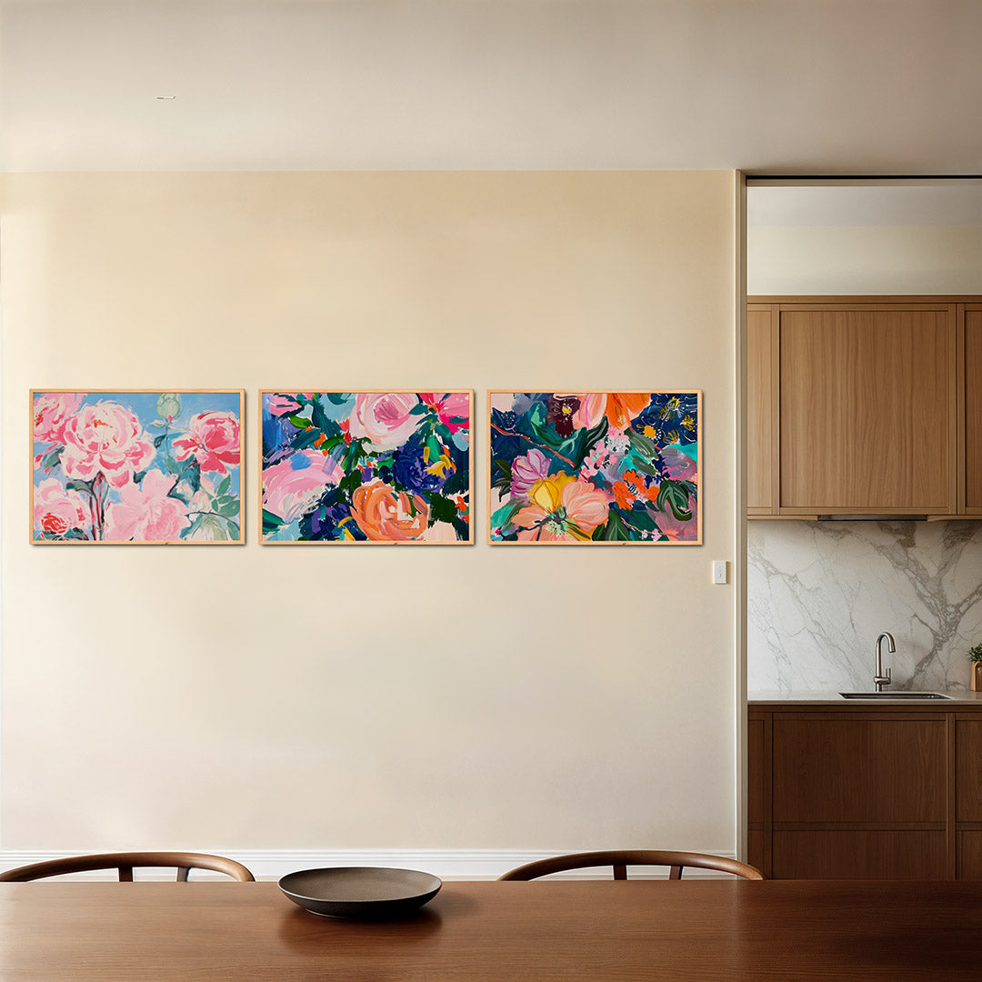 Bloemrijke kleurenpracht Posterset