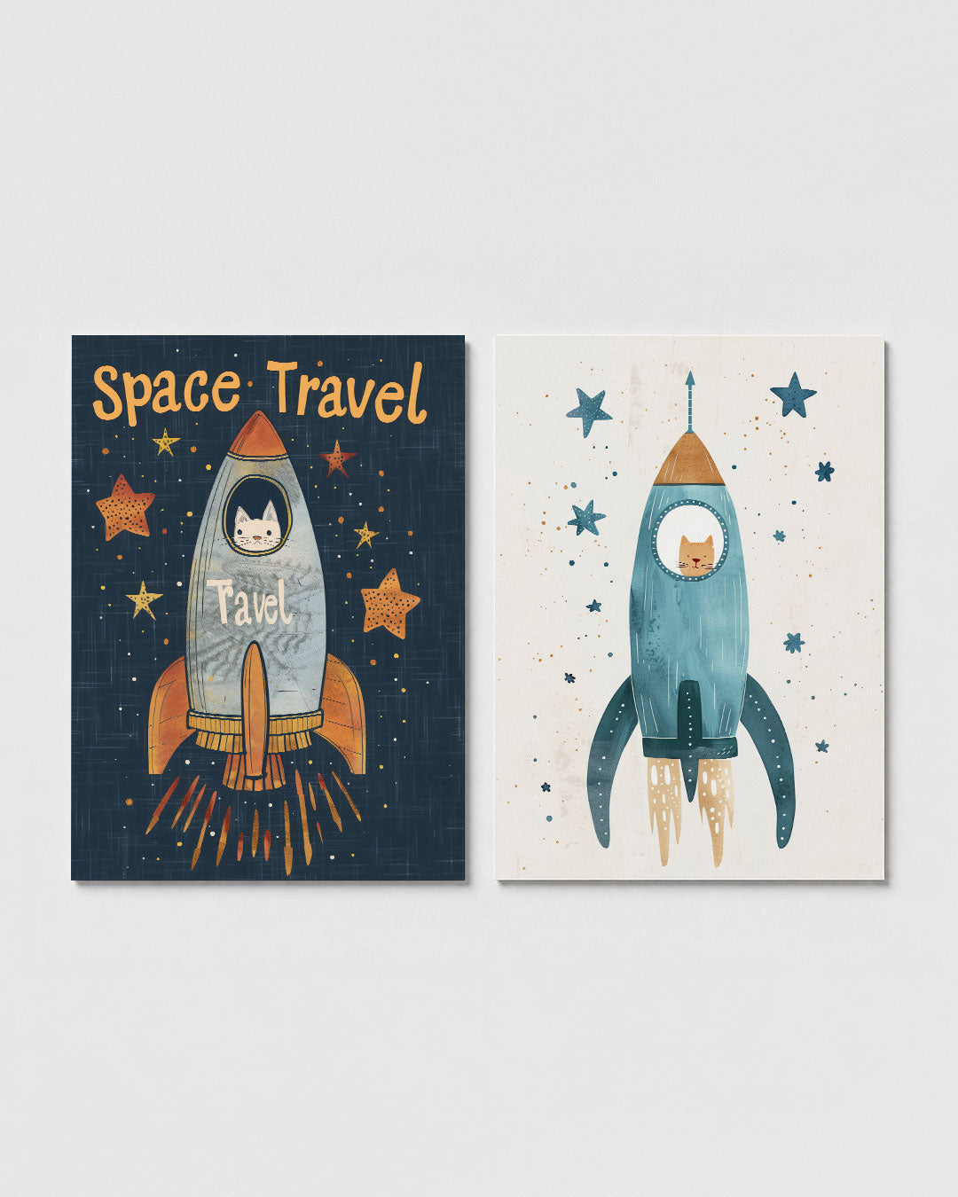 Ruimteavontuur illustratie Posterset